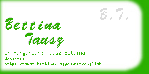 bettina tausz business card